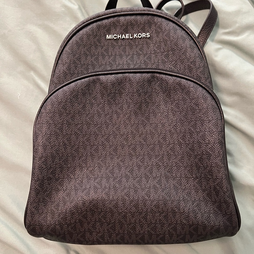 Authentic Michael Kors black MK Signature Backpack